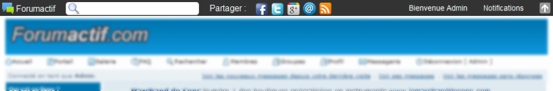 La toolbar, le centre des notifications & les messages des bannis 101011